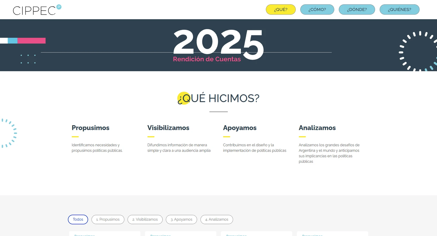 CIPPEC — proyecto realizado