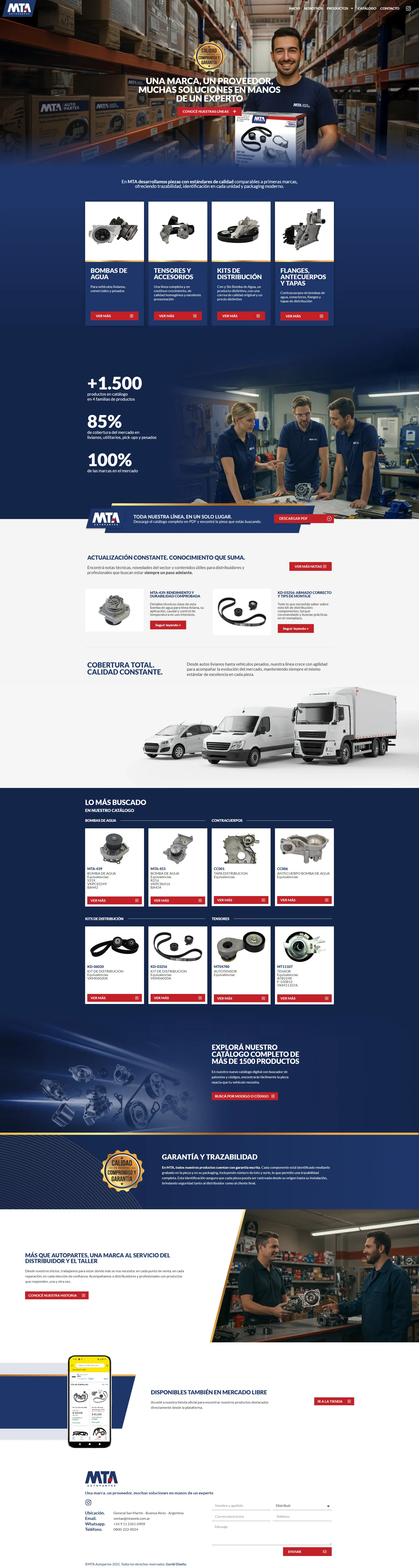 Autopartes MTA — inicio del sitio web