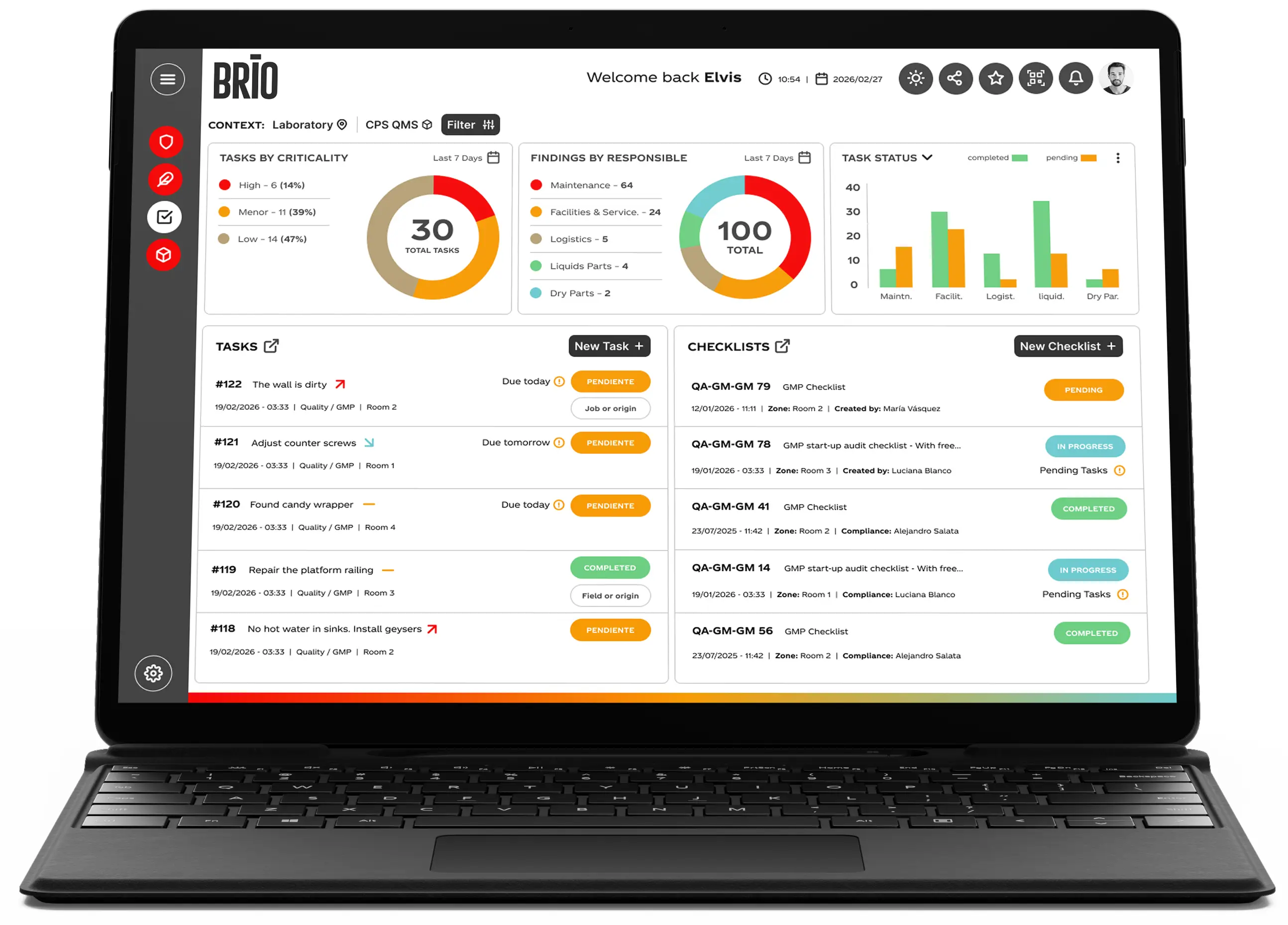 BRIO — pantalla de aplicación diseñada en Figma