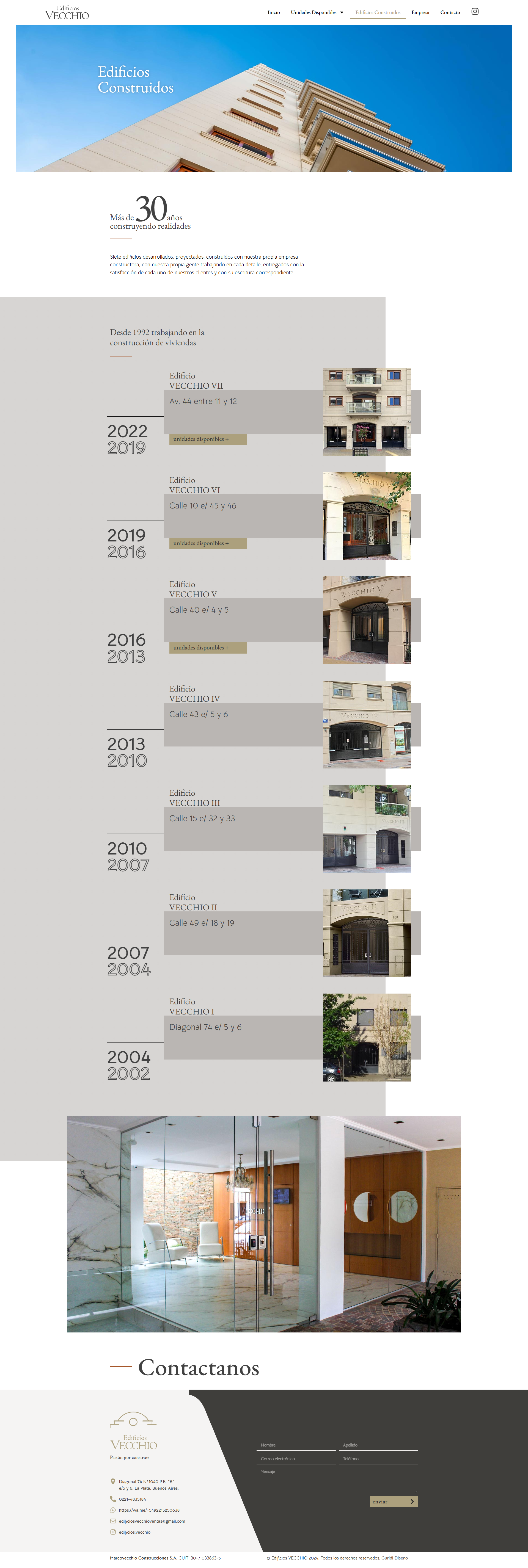 Edificios Vecchio — edificios construidos